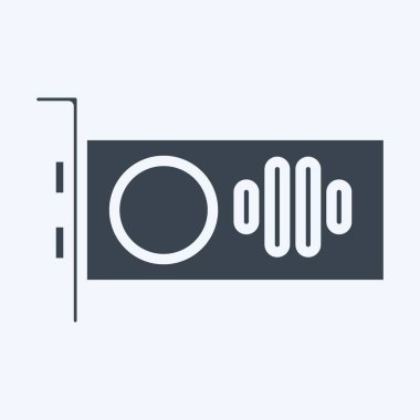 Icon GPU. suitable for Computer Components symbol. glyph style. simple design editable. design template vector. simple illustration