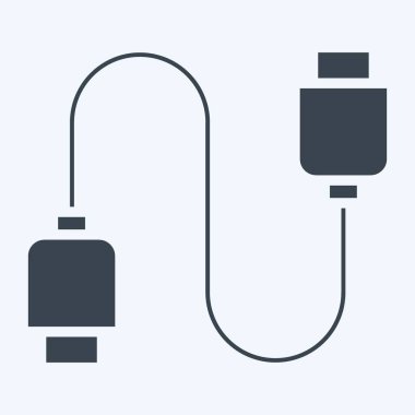 Icon Cable. suitable for Computer Components symbol. glyph style. simple design editable. design template vector. simple illustration
