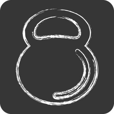 Simge Ölçümü. Eğitim sembolü için uygun. Tebeşir stili. Basit dizayn edilebilir. tasarım şablonu