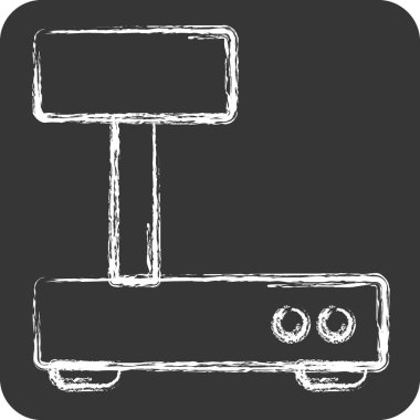 Simge Endüstriyel Ölçekler. Eğitim sembolü için uygun. Tebeşir stili. Basit dizayn edilebilir. tasarım şablonu