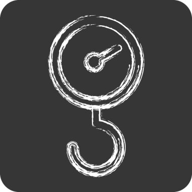 Simge Bavulu. Eğitim sembolü için uygun. Tebeşir stili. Basit dizayn edilebilir. tasarım şablonu