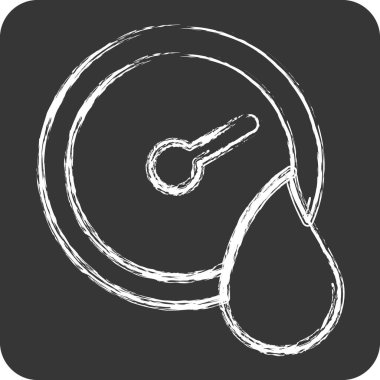 Simge higrometresi. Eğitim sembolü için uygun. Tebeşir stili. Basit dizayn edilebilir. tasarım şablonu