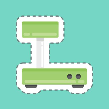 Sticker line cut Industrial Scales. suitable for education symbol. simple design editable. design template vector. simple illustration