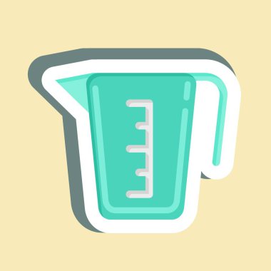 Sticker Measuring Cup. suitable for education symbol. simple design editable. design template vector. simple illustration