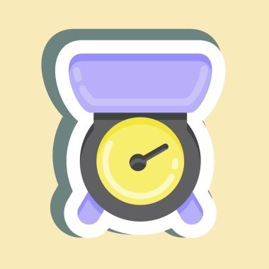 Sticker Kitchen Scales. suitable for education symbol. simple design editable. design template vector. simple illustration
