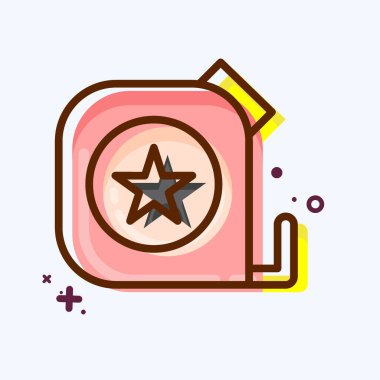 Icon Tape Measure. suitable for education symbol. MBE style. simple design editable. design template vector. simple illustration