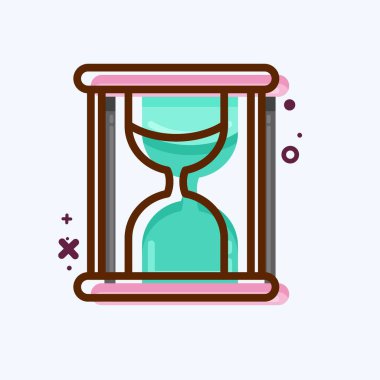 Icon Sandglass. suitable for education symbol. MBE style. simple design editable. design template vector. simple illustration
