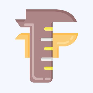 Icon Caliper. suitable for education symbol. flat style. simple design editable. design template vector. simple illustration