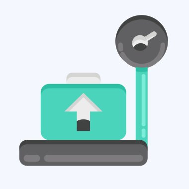 Icon Airport Scales. suitable for education symbol. flat style. simple design editable. design template vector. simple illustration