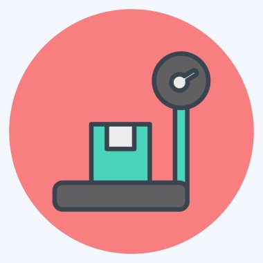 Icon Platform Scale. suitable for education symbol. color mate style. simple design editable. design template vector. simple illustration