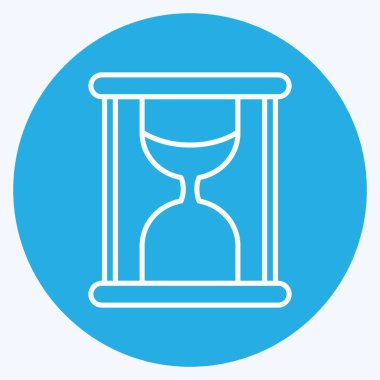 Icon Sandglass. suitable for education symbol. blue eyes style. simple design editable. design template vector. simple illustration
