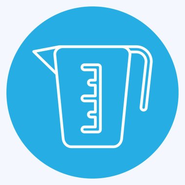 Icon Measuring Cup. suitable for education symbol. blue eyes style. simple design editable. design template vector. simple illustration