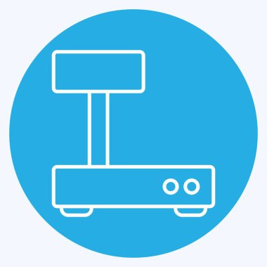 Icon Industrial Scales. suitable for education symbol. blue eyes style. simple design editable. design template vector. simple illustration