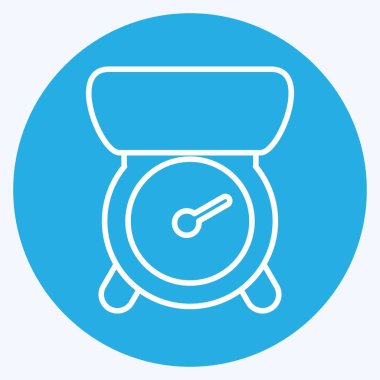 Icon Kitchen Scales. suitable for education symbol. blue eyes style. simple design editable. design template vector. simple illustration
