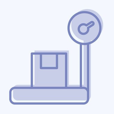 Icon Platform Scale. suitable for education symbol. two tone style. simple design editable. design template vector. simple illustration
