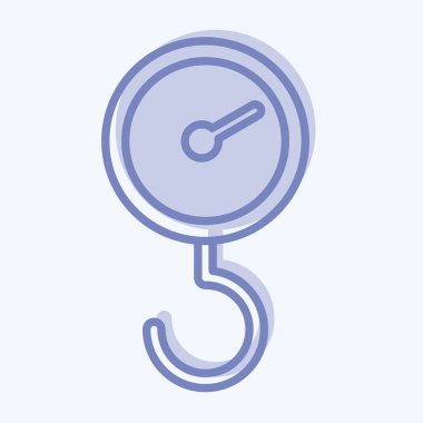 Icon Luggage Scales. suitable for education symbol. two tone style. simple design editable. design template vector. simple illustration