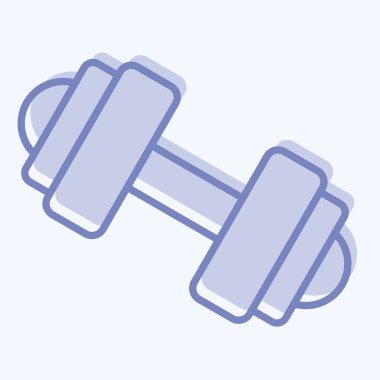 Icon Barbell. suitable for education symbol. two tone style. simple design editable. design template vector. simple illustration