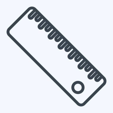 Icon Ruler. suitable for education symbol. line style. simple design editable. design template vector. simple illustration