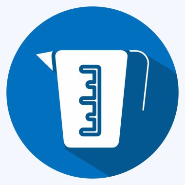 Icon Measuring Cup. suitable for education symbol. long shadow style. simple design editable. design template vector. simple illustration