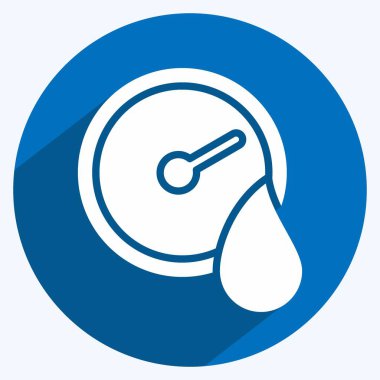 Icon Hygrometer. suitable for education symbol. long shadow style. simple design editable. design template vector. simple illustration