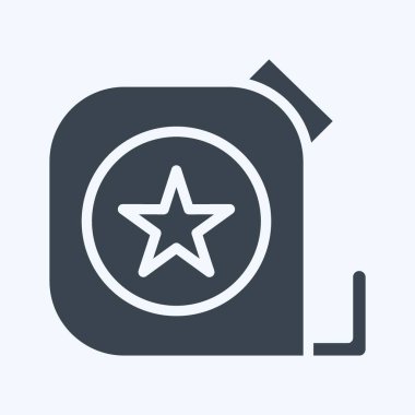 Icon Tape Measure. suitable for education symbol. glyph style. simple design editable. design template vector. simple illustration