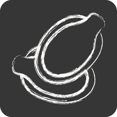 İkon kabak tohumları. Fındık sembolü için uygun. Tebeşir stili. Basit dizayn edilebilir. dizayn şablonu