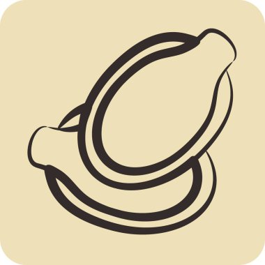 İkon kabak tohumları. Fındık sembolü için uygun. El çizimi tarzı. Basit tasarım düzenlenebilir