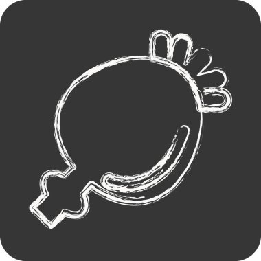 Simge Poppy Tohumları. Fındık sembolü için uygun. Tebeşir stili. Basit dizayn edilebilir. dizayn şablonu