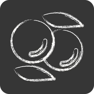 Icon Mercimek. Fındık sembolü için uygun. Tebeşir stili. Basit dizayn edilebilir. dizayn şablonu