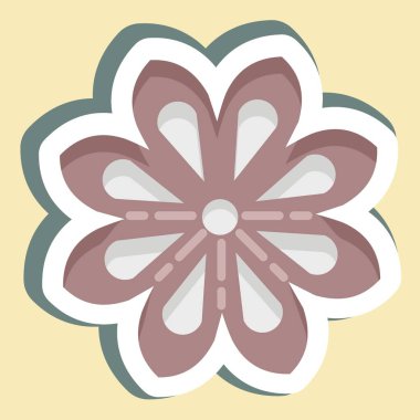 Sticker Star Anise. suitable for Nuts symbol. simple design editable. design template vector. simple illustration