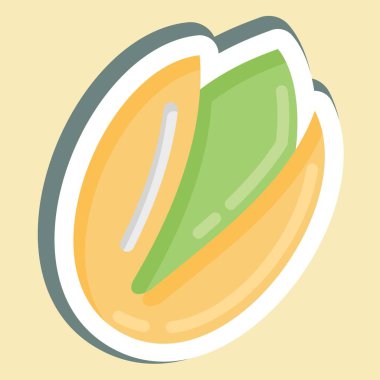 Sticker Pistachio. suitable for Nuts symbol. simple design editable. design template vector. simple illustration