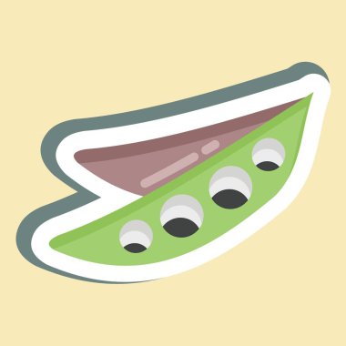 Sticker Peas. suitable for Nuts symbol. simple design editable. design template vector. simple illustration