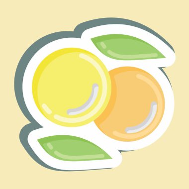 Sticker Lentil. suitable for Nuts symbol. simple design editable. design template vector. simple illustration