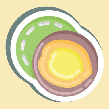 Sticker Black Walnut. suitable for Nuts symbol. simple design editable. design template vector. simple illustration