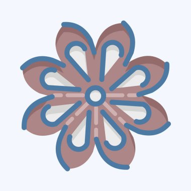 Icon Star Anise. suitable for Nuts symbol. doodle style. simple design editable. design template vector. simple illustration