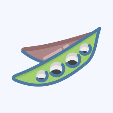 Icon Peas. suitable for Nuts symbol. doodle style. simple design editable. design template vector. simple illustration