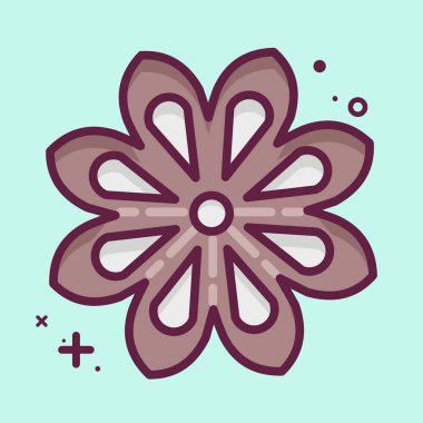 Icon Star Anise. suitable for Nuts symbol. MBE style. simple design editable. design template vector. simple illustration