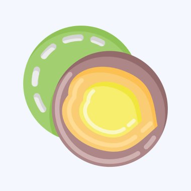 Icon Black Walnut. suitable for Nuts symbol. flat style. simple design editable. design template vector. simple illustration