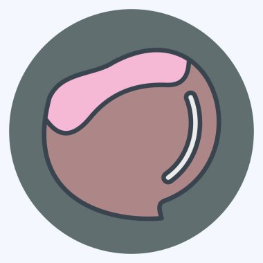 Icon Chestnut. suitable for Nuts symbol. color mate style. simple design editable. design template vector. simple illustration
