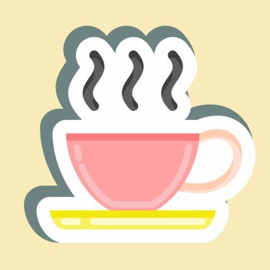 Sticker Espresso. suitable for education symbol. simple design editable. design template vector. simple illustration