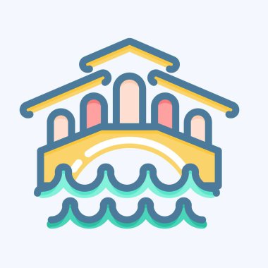 Icon Venice. suitable for education symbol. doodle style. simple design editable. design template vector. simple illustration