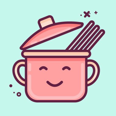 Icon Spaghetti. suitable for education symbol. MBE style. simple design editable. design template vector. simple illustration