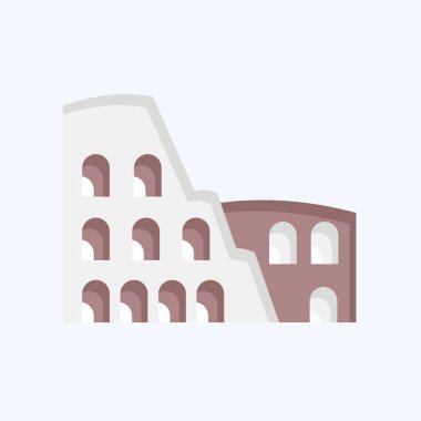 Icon Colosseum. suitable for education symbol. flat style. simple design editable. design template vector. simple illustration