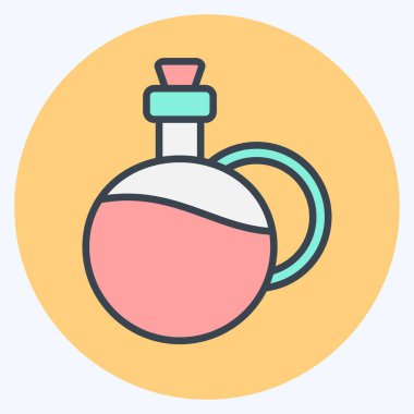 Icon Olive Oil. suitable for education symbol. color mate style. simple design editable. design template vector. simple illustration