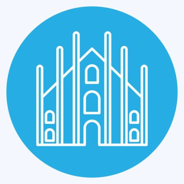 Icon Milan. suitable for education symbol. blue eyes style. simple design editable. design template vector. simple illustration