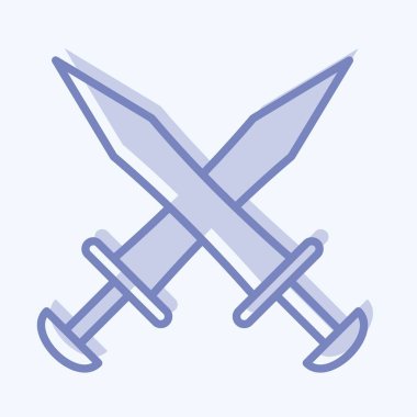 Icon Swords. suitable for education symbol. two tone style. simple design editable. design template vector. simple illustration