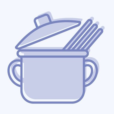 Icon Spaghetti. suitable for education symbol. two tone style. simple design editable. design template vector. simple illustration