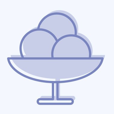 Icon Gelato Bowl. suitable for education symbol. two tone style. simple design editable. design template vector. simple illustration
