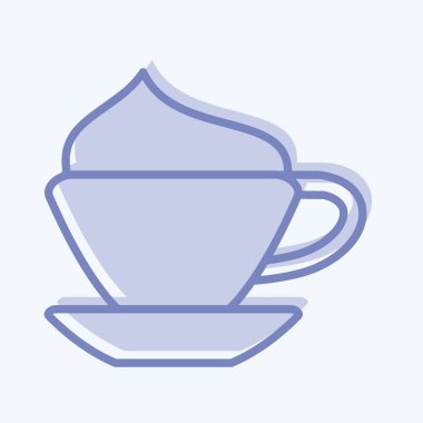 Icon Cappucino. suitable for education symbol. two tone style. simple design editable. design template vector. simple illustration