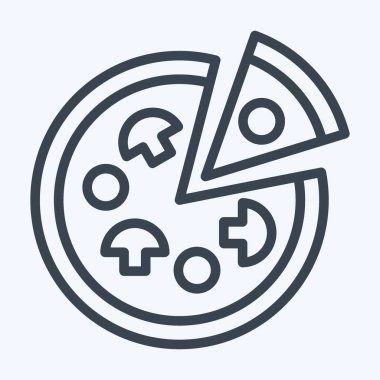 Icon Pizza. suitable for education symbol. line style. simple design editable. design template vector. simple illustration